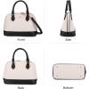 imageLOVEVOOK Purse for Women Small Crossbody Bags Classic Double Zip Top Handle Dome Satchel BagBlackBeige