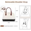 imageLOVEVOOK Purse for Women Small Crossbody Bags Classic Double Zip Top Handle Dome Satchel BagBlackBeigeBrown