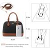 imageLOVEVOOK Purse for Women Small Crossbody Bags Classic Double Zip Top Handle Dome Satchel BagBlackBrown