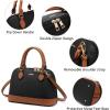 imageLOVEVOOK Purse for Women Small Crossbody Bags Classic Double Zip Top Handle Dome Satchel BagBlackBrown