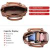 imageLOVEVOOK Purse for Women Small Crossbody Bags Classic Double Zip Top Handle Dome Satchel BagBrown