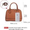 imageLOVEVOOK Purse for Women Small Crossbody Bags Classic Double Zip Top Handle Dome Satchel BagBrown