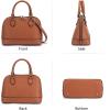 imageLOVEVOOK Purse for Women Small Crossbody Bags Classic Double Zip Top Handle Dome Satchel BagBrown