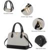 imageLOVEVOOK Purse for Women Small Crossbody Bags Classic Double Zip Top Handle Dome Satchel BagCanvasJacquard Black