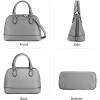 imageLOVEVOOK Purse for Women Small Crossbody Bags Classic Double Zip Top Handle Dome Satchel BagGrey