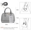 imageLOVEVOOK Purse for Women Small Crossbody Bags Classic Double Zip Top Handle Dome Satchel BagGrey