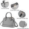 imageLOVEVOOK Purse for Women Small Crossbody Bags Classic Double Zip Top Handle Dome Satchel BagGrey