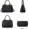 imageLOVEVOOK Purse for Women Small Crossbody Bags Classic Double Zip Top Handle Dome Satchel BagLargeblack