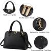 imageLOVEVOOK Purse for Women Small Crossbody Bags Classic Double Zip Top Handle Dome Satchel BagLargeblack