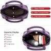 imageLOVEVOOK Purse for Women Small Crossbody Bags Classic Double Zip Top Handle Dome Satchel BagLargepurple
