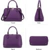 imageLOVEVOOK Purse for Women Small Crossbody Bags Classic Double Zip Top Handle Dome Satchel BagLargepurple