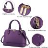 imageLOVEVOOK Purse for Women Small Crossbody Bags Classic Double Zip Top Handle Dome Satchel BagLargepurple