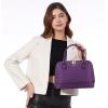 imageLOVEVOOK Purse for Women Small Crossbody Bags Classic Double Zip Top Handle Dome Satchel BagLargepurple