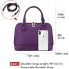imageLOVEVOOK Purse for Women Small Crossbody Bags Classic Double Zip Top Handle Dome Satchel BagLargepurple