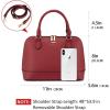 imageLOVEVOOK Purse for Women Small Crossbody Bags Classic Double Zip Top Handle Dome Satchel BagLargered