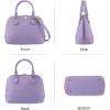 imageLOVEVOOK Purse for Women Small Crossbody Bags Classic Double Zip Top Handle Dome Satchel BagLight Purple