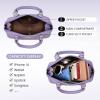 imageLOVEVOOK Purse for Women Small Crossbody Bags Classic Double Zip Top Handle Dome Satchel BagLight Purple