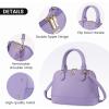 imageLOVEVOOK Purse for Women Small Crossbody Bags Classic Double Zip Top Handle Dome Satchel BagLight Purple