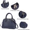 imageLOVEVOOK Purse for Women Small Crossbody Bags Classic Double Zip Top Handle Dome Satchel BagNavy Blue