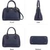 imageLOVEVOOK Purse for Women Small Crossbody Bags Classic Double Zip Top Handle Dome Satchel BagNavy Blue