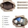 imageLOVEVOOK Purse for Women Small Crossbody Bags Classic Double Zip Top Handle Dome Satchel BagNude