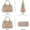 imageLOVEVOOK Purse for Women Small Crossbody Bags Classic Double Zip Top Handle Dome Satchel BagNude