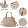 imageLOVEVOOK Purse for Women Small Crossbody Bags Classic Double Zip Top Handle Dome Satchel BagNude