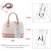 imageLOVEVOOK Purse for Women Small Crossbody Bags Classic Double Zip Top Handle Dome Satchel BagPinkBeige