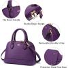 imageLOVEVOOK Purse for Women Small Crossbody Bags Classic Double Zip Top Handle Dome Satchel BagPurple