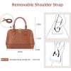 imageLOVEVOOK Purse for Women Small Crossbody Bags Classic Double Zip Top Handle Dome Satchel BagVintage Brown