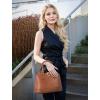 imageLOVEVOOK Purse for Women Small Crossbody Bags Classic Double Zip Top Handle Dome Satchel BagVintage Brown