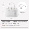 imageLOVEVOOK Purse for Women Small Crossbody Bags Classic Double Zip Top Handle Dome Satchel BagWhite