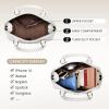 imageLOVEVOOK Purse for Women Small Crossbody Bags Classic Double Zip Top Handle Dome Satchel BagWhite
