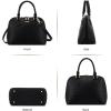 imageLOVEVOOK Purse for Women Small Crossbody Bags Classic Double Zip Top Handle Dome Satchel BagWovenBlack