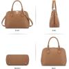 imageLOVEVOOK Purse for Women Small Crossbody Bags Classic Double Zip Top Handle Dome Satchel BagWovenBrown