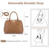 imageLOVEVOOK Purse for Women Small Crossbody Bags Classic Double Zip Top Handle Dome Satchel BagWovenBrown