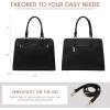 imageLOVEVOOK Purses and Handbags for Women Tote Shoulder Bag Satchel Black Purse and PU Leather Top Handle for ladiesBlack