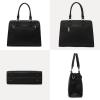 imageLOVEVOOK Purses and Handbags for Women Tote Shoulder Bag Satchel Black Purse and PU Leather Top Handle for ladiesBlack