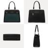 imageLOVEVOOK Purses and Handbags for Women Tote Shoulder Bag Satchel Black Purse and PU Leather Top Handle for ladiesBlackgreen