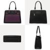 imageLOVEVOOK Purses and Handbags for Women Tote Shoulder Bag Satchel Black Purse and PU Leather Top Handle for ladiesBlackpurple
