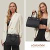 imageLOVEVOOK Purses and Handbags for Women Tote Shoulder Bag Satchel Black Purse and PU Leather Top Handle for ladiesBlacks