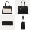 imageLOVEVOOK Purses and Handbags for Women Tote Shoulder Bag Satchel Black Purse and PU Leather Top Handle for ladiesBlackwhite