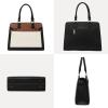 imageLOVEVOOK Purses and Handbags for Women Tote Shoulder Bag Satchel Black Purse and PU Leather Top Handle for ladiesBlackwhitebrowns