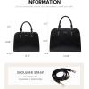 imageLOVEVOOK Purses and Handbags for Women VintageStyle Leather Top Handle Shoulder Bag Satchel Tote Crossbody Purse for LadiesBlack