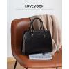imageLOVEVOOK Purses and Handbags for Women VintageStyle Leather Top Handle Shoulder Bag Satchel Tote Crossbody Purse for LadiesBlack