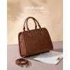 imageLOVEVOOK Purses and Handbags for Women VintageStyle Leather Top Handle Shoulder Bag Satchel Tote Crossbody Purse for LadiesBrown