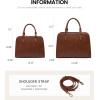 imageLOVEVOOK Purses and Handbags for Women VintageStyle Leather Top Handle Shoulder Bag Satchel Tote Crossbody Purse for LadiesBrown