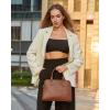 imageLOVEVOOK Purses and Handbags for Women VintageStyle Leather Top Handle Shoulder Bag Satchel Tote Crossbody Purse for LadiesBrown