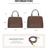 imageLOVEVOOK Purses and Handbags for Women VintageStyle Leather Top Handle Shoulder Bag Satchel Tote Crossbody Purse for LadiesCoffee Brown