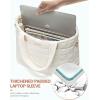 imageLOVEVOOK Tote Bag for Women Large Puffer Tote Bag with Zipper Quilted Light Work BagBeige